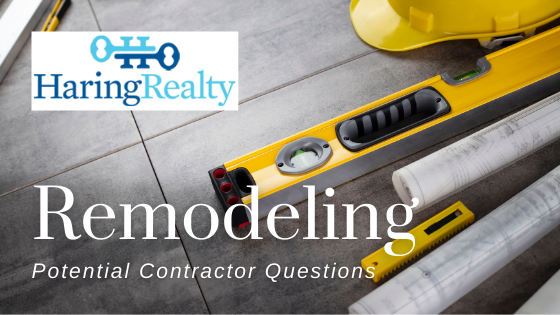 Contractor Questions - Homeowners - Haring Realty